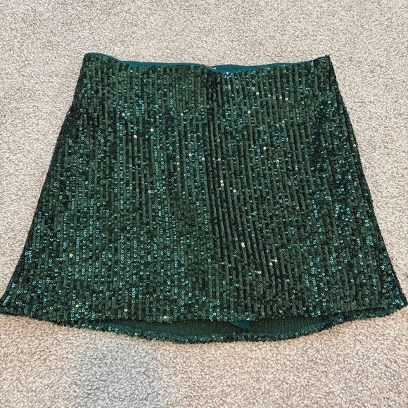 Show Me Your MuMu Dresses & Skirts - Show Me Your Mumu All Night Skort Womens S Green Sequin Party Club Holiday